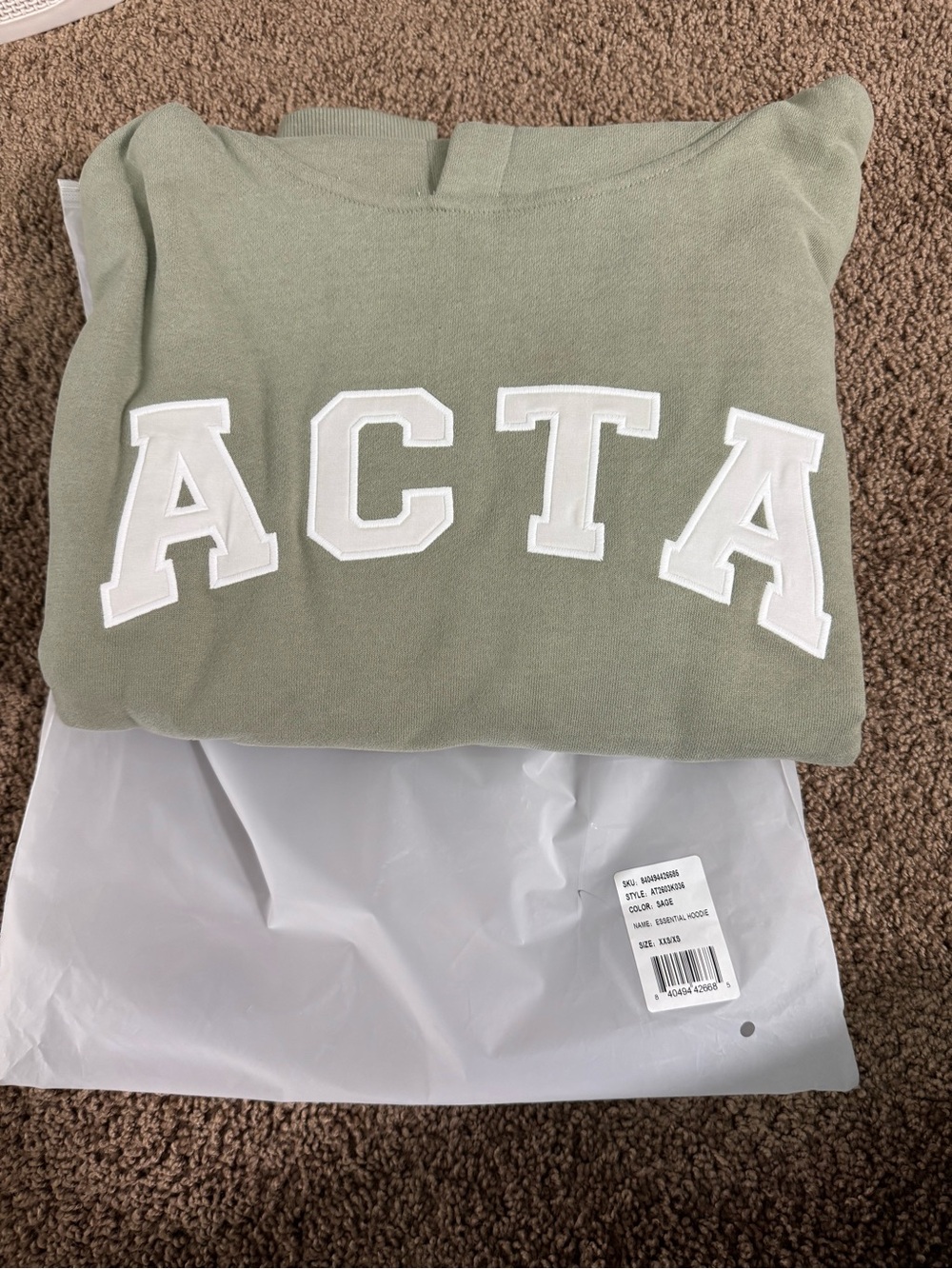 NWT ACTA Sage Hoodie | Size XXS/XS
